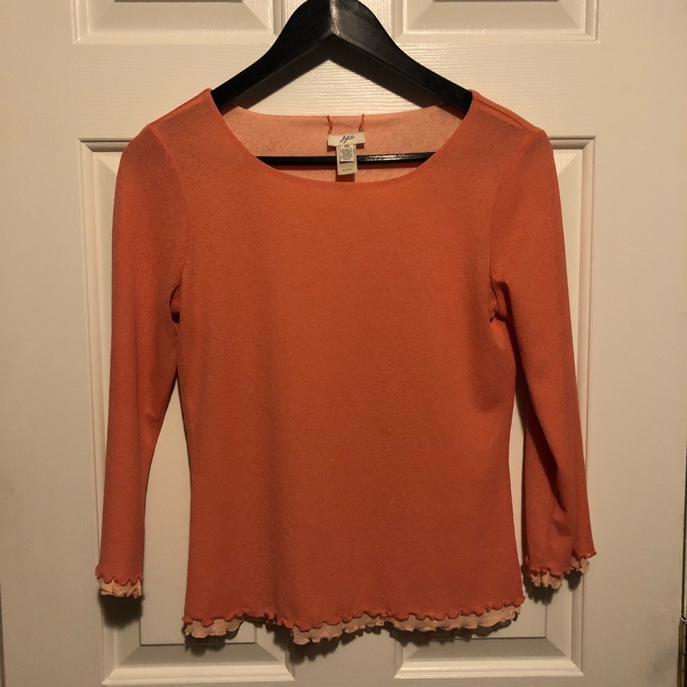 J. Jill sweater with delicate ruffle detail